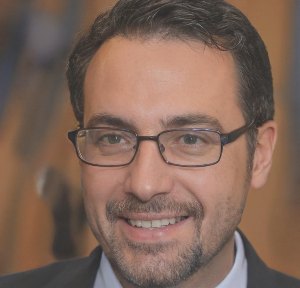 Portrait of business presentation specialist